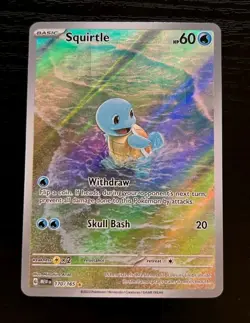 Pokemon Squirtle 170/165 SV 151 Illustration Rare IR Holo NM Scarlet & Violet - Image 1