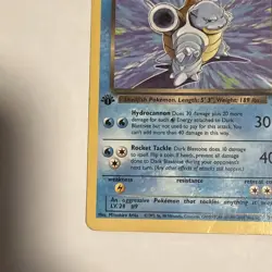 Dark Blastoise 20/82 Non Holo 1st Edition Team Rocket Pokemon TCG - Image 5