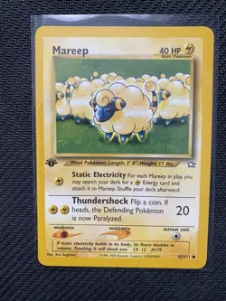 Pokemon Neo Genesis 1st Edition Mareep Card 65/111 - Image 1