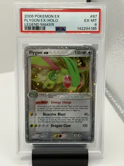 2006 Pokemon Flygon ex Legend Maker 87/92 PSA 6 EX-MT - Image 1
