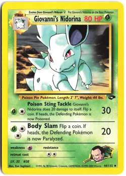 Giovanni's Nidorina 44/132 Uncommon Gym Challenge Pokemon - Image 1