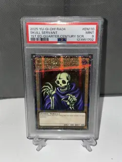 Yu-Gi-Oh Skull Servant 1st Ed - Quarter century PSA 9 MINT RA04-EN110 - Image 1