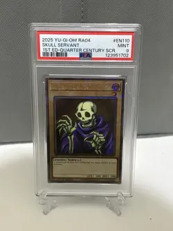 Yu-Gi-Oh Skull Servant 1st Ed - Quarter century PSA 9 MINT RA04-EN110 - Image 3