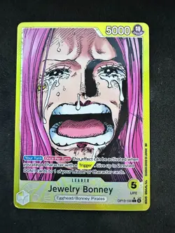 One Piece TCG Jewelry Bonney OP13-100 Alt Leader – Corner Damage – English - Image 1
