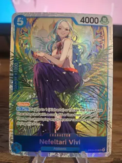 Bandai One Piece CCG Nefeltari Vivi SR EB03-024 Foil Blocker 4000 Power English - Image 1