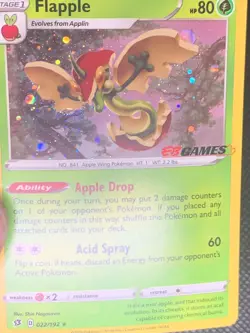 Flapple 022/192 - EB Games Promo Pokemon Card - NM - Image 2