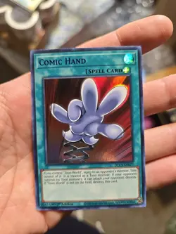 Comic Hand (Blue) 1st Edition Yu-Gi-Oh Card DLCS-EN077 Near Mint NM - Image 1