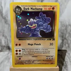 Dark Machamp Holo Rare Team Rocket 10/82 Pokemon Card - WOTC 1999 - Image 1