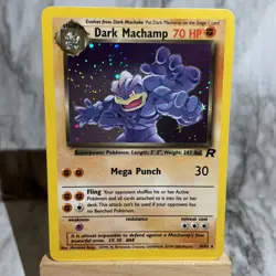 Dark Machamp Holo Rare Team Rocket 10/82 Pokemon Card - WOTC 1999 - Image 2