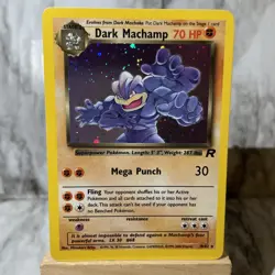 Dark Machamp Holo Rare Team Rocket 10/82 Pokemon Card - WOTC 1999 - Image 4