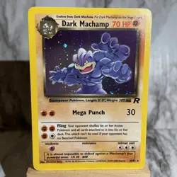 Dark Machamp Holo Rare Team Rocket 10/82 Pokemon Card - WOTC 1999 - Image 5