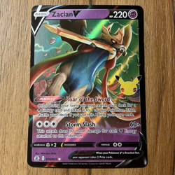 Zacian V 016/025 Celebrations 25th Anniversary Pokemon Card Ultra Rare NM - Image 1