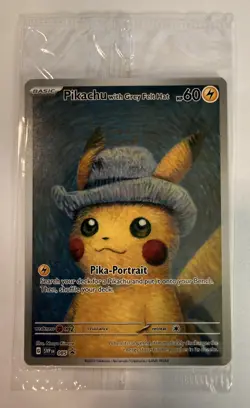 Pikachu With Grey Felt Hat 085 Promo Card Pokemon X Van Gogh - Image 1