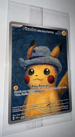 Pikachu With Grey Felt Hat 085 Promo Card Pokemon X Van Gogh - Image 3