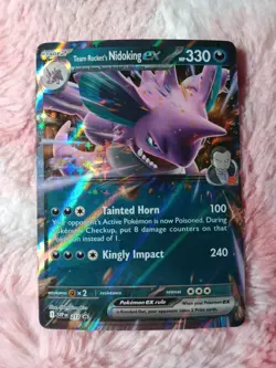 Pokemon Team Rocket's Nidoking ex - 217 Holofoil Scarlet & Violet Promo Card - Image 1