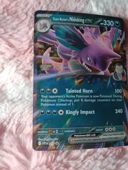 Pokemon Team Rocket's Nidoking ex - 217 Holofoil Scarlet & Violet Promo Card - Image 2