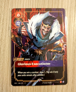 Riftbound METAL Card – Draven Glorious Executioner Bologna Prize Wall Exclusive - Image 1