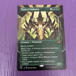 Titan of Industry Magic: The Gathering Streets of New Capenna Borderless Card - Image 1