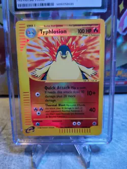CGC 9 MINT Typhlosion 2002 Expedition 64/165 Reverse Holo Pokemon Card - Image 2