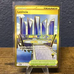 Pokemon TCG Trainer Card Levincia Stadium Gold Destined Rivals 244/182 - Image 1