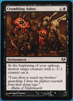 Crumbling Ashes Eventide NM Black Uncommon MAGIC MTG CARD (ID# 512415) ABUGames - Image 1