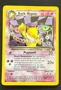 Pokemon DARK HYPNO Card TEAM ROCKET 9/82 Holo Rare LP - Image 1