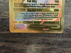 Pikachu & Zekrom GX Tag Team Pokemon Rainbow Gold Fan Art Card 184/181 Rare MINT - Image 3