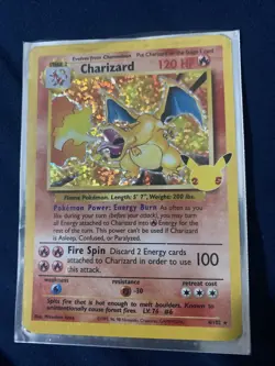 Pokemon Base Set Charizard Holo Card 4/102 Lightly Played - Image 1
