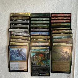Magic: The Gathering LOTR Legendary Creature Card Lot-Foil, Borderless, 33 Cards - Image 1