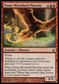 MTG Magic the Gathering Flame-Wreathed Phoenix (97/176) Born of the Gods LP - Image 1
