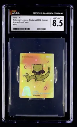 Pokemon 2023 Korean Lemona Sticker Abra Holo CGC 8.5 NM MINT+ TOP POP 1 ✨ - Image 1