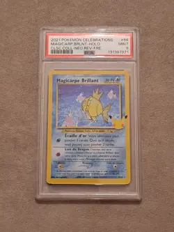 Carte Pokemon Magicarpe Brillant 66/64 Celebrations 25 ans FR PSA 9 - Image 1
