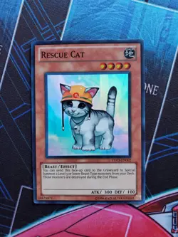 Yugioh Rescue Cat - TU03-EN002 - Super Rare NM Turbo Pack - Image 5