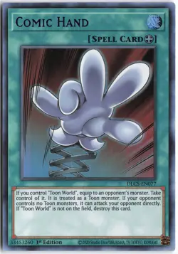 Yugioh - Comic Hand (Blue) DLCS-EN077 1st Edition - Dragons of Legend: The Compl - Image 1