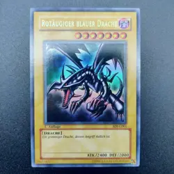 Yu-Gi-Oh! Karte - Rotaugiger blauer Drache SDJ-G001 Ultra Rare 1. Auflage NM - Image 1