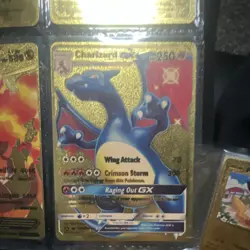 Pokemon Gold Foil Card - Charizard GX English Standard - Image 1