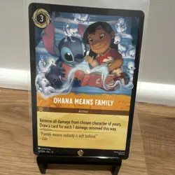 Disney Lorcana Ohana Means Family Action Card Stitch & Lilo 32/204 Regular - Image 1