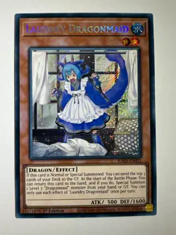 Laundry Dragonmaid RA03-EN021 Secret Rare 1st Edition YuGiOh Card - Image 1