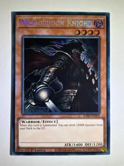 Armageddon Knight RA03-EN002 Secret Rare 1st Edition YuGiOh Card - Image 1