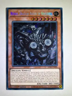 Redox, Dragon Ruler Of Boulders RA03-EN008 Secret Rare 1st Edition YuGiOh Card - Image 1