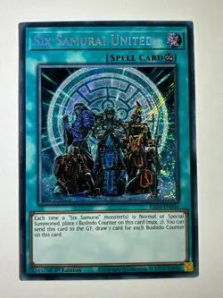 Six Samurai United RA03-EN054 Secret Rare 1st Edition YuGiOh Card - Image 1