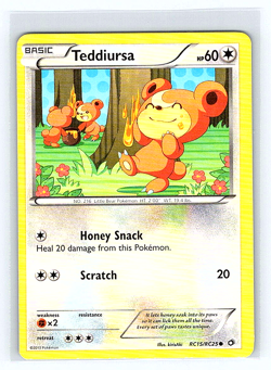 Teddiursa RC15/RC25 Reverse Holo Pokemon Card – Radiant Collection (2013) - Image 1