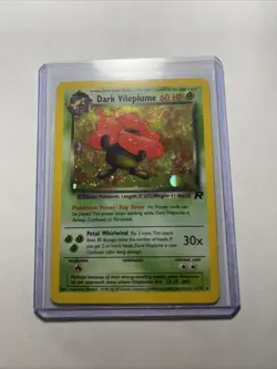 Pokemon Dark Vileplume TCG Holo Card Unlimited Rare Vintage 13/82 - Image 1