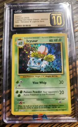 Ivysaur Pokemon (2023) Trading Card Game Classic - 002/034 CGC 10 PRISTINE - Image 1