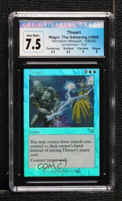 Thwart Foil Magic: Mercadian Masques CGC 7.5 1999 - Image 1