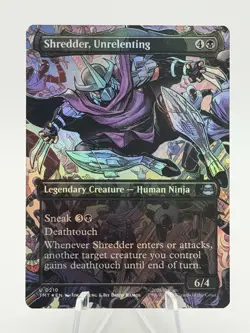 Shredder, Unrelenting (Borderless) [Teenage Mutant Ninja Turtles] FOIL - M/NM - Image 1
