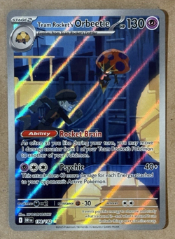 Team Rocket's Orbeetle Holo Destined Rivals Illustration Rare 198/182 Pokemon - Image 1