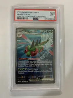 2025 Pokemon Destined Rivals #228/182 Yanmega ex Illustration Rare PSA 9 - Image 1