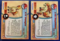 2000 Topps Pokemon TV Animation Series 2 #77 Ponyta #78 Rapidash Mint - Image 2