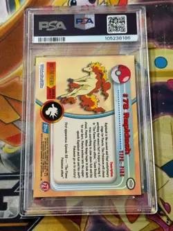 2000 TOPPS POKEMON TV ANIMATION SERIES 2 FOIL RAPIDASH PSA 8 - Image 2